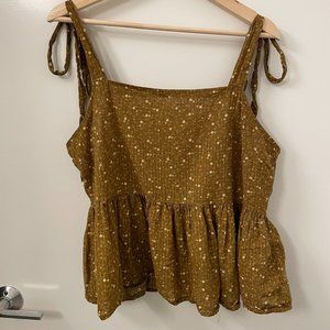 Madewell Rosalie Tie-Strap Top in Daisy Stitch